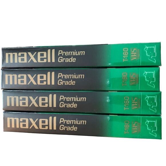 4 Maxell 8 Hour Premium Grade VHS T-160 Video Tapes - Picture 5 of 5